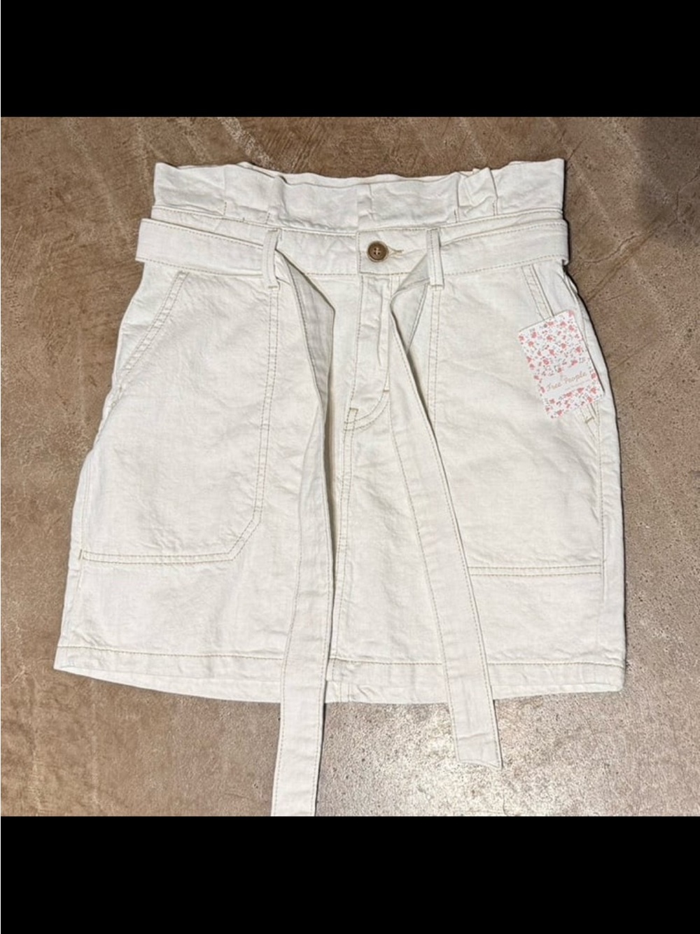 Free People Jean Mini Skirt